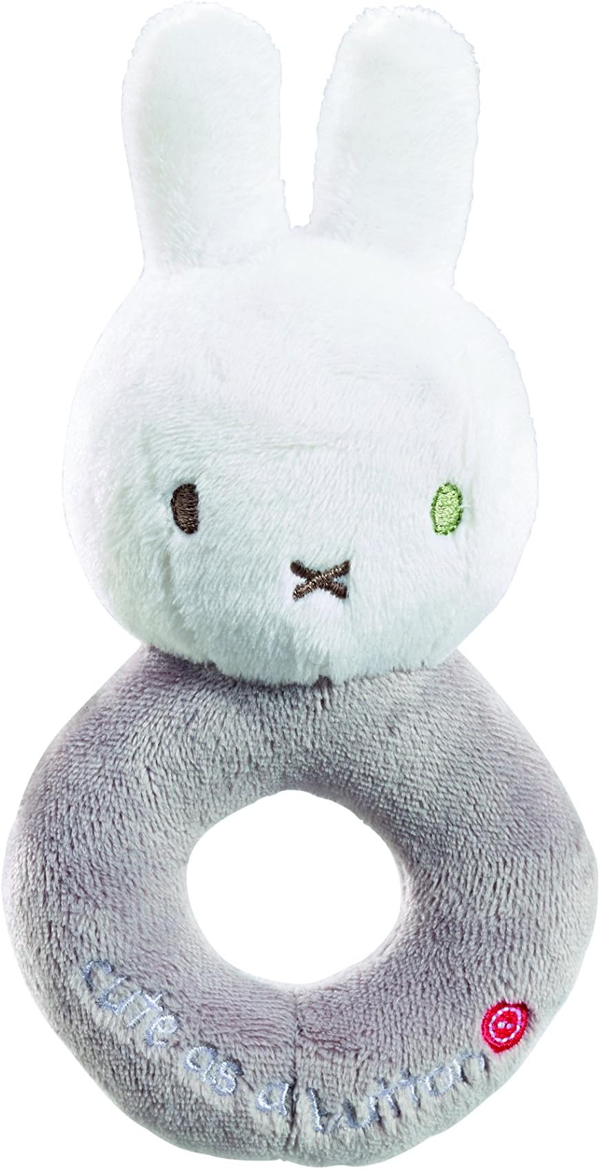 Miffy Cute as a Button Ring Rattle (White/Mink)