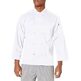 Chef Code Men's Basic Pearl Button Long Sleeve Chef Coat