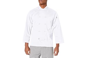 Chef Code Men's Basic Pearl Button Long Sleeve Chef Coat