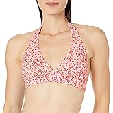 Amazon Essentials Women's Light-Support Tie Halter Bikini Swimsuit Top (Available in Plus Size)
