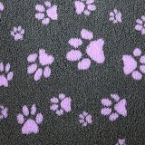 Vet Fleece Vet Bed Original Non-Slip 30x24 Charcoal Lilac Paws view 5