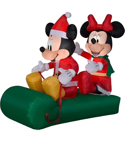 Gemmy 3.5-Foot Mickey Mouse Inflatable - Christmas Snowflake Sweater Outdoor Decoration