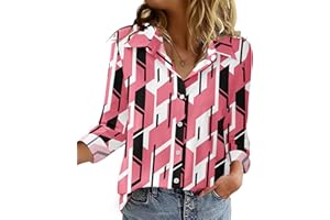 Zeagoo Blouse for Women Dressy Casual Long Sleeve Button Down Shirts Business Outfit Solid/Printed Cute Tops