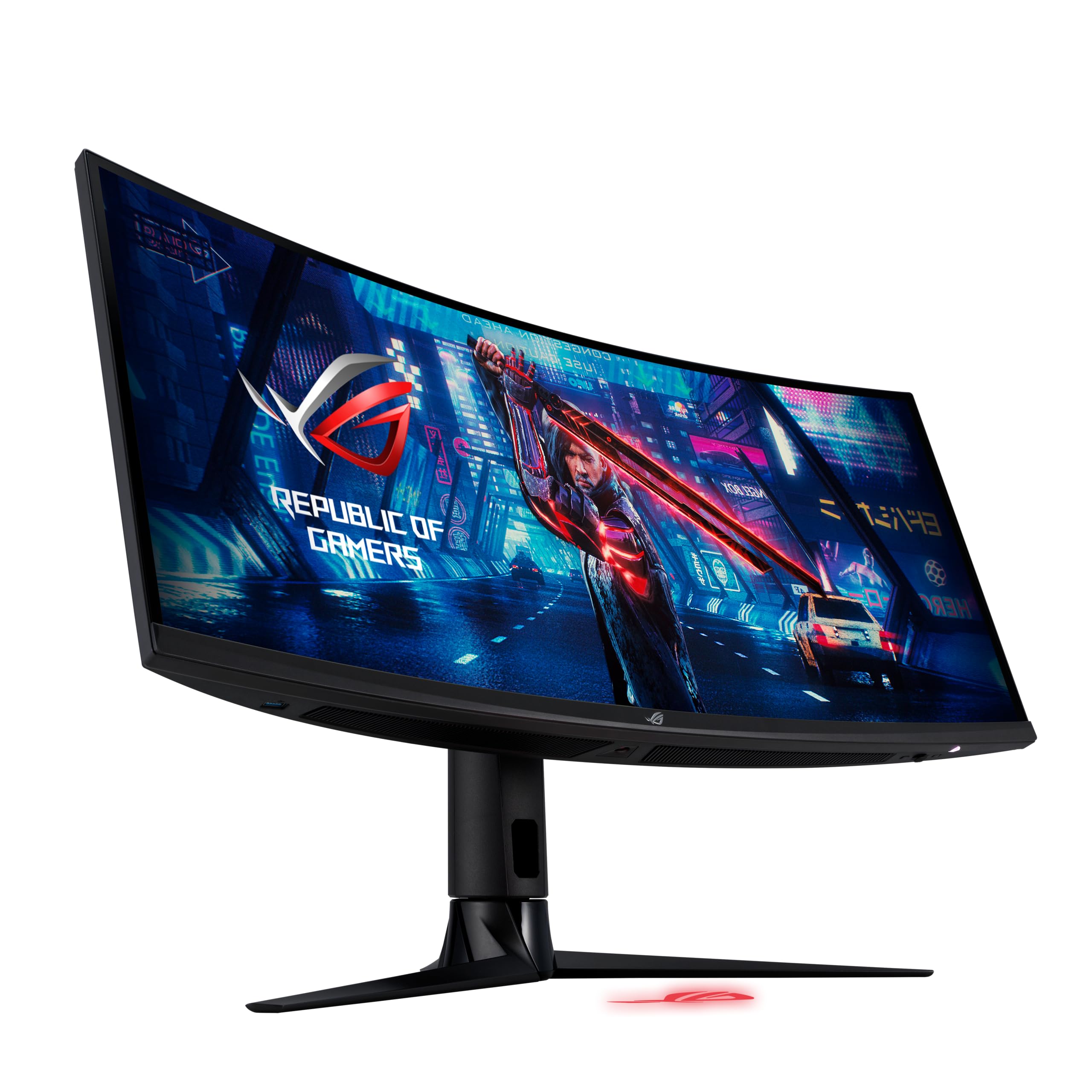 ASUS ROG Strix 34” Gaming Monitor (XG349C) - UWQHD (3440 x 1440), 180Hz, 1ms, Extreme Low Motion Blur Sync, 135% sRGB, G-Sync Compatible, DisplayHDR 400, Eye Care, USB-C, DisplayPort, HDMI, Black