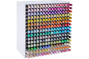 SANFURNEY Marker Pen Organizer Holder for 240 Markers, Craft Art Supply Storage Rack, Desktop Art Marker Pens Colored Pencils Holder Storage Case for Home Classroom Office