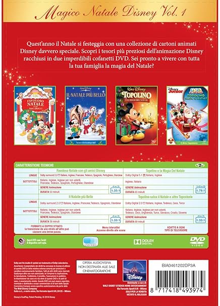 Immagini Natale Disney.Cofanetto Magico Natale Disney Volume 1 4 Dvd Amazon It Pixar Animation Disney Studios Pixar Animation Film E Tv