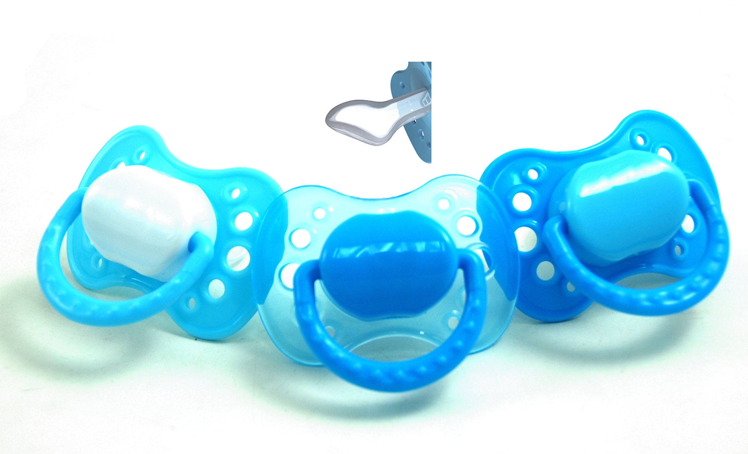Griptight 3 Orthodontic Soothers (Silicone) 0 Months+ (Blue)
