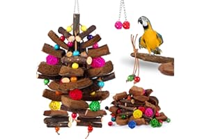 GENERIC Kyouki Bird Toy for Parrots，Cockatiels, Budgies, Conures, Macaws, Lovebirds, Amazons and Other Small/Medium/Large Birds - Chewable & Shreddable Natural Coconut Husk Enrichment Toy (Medium DIY)