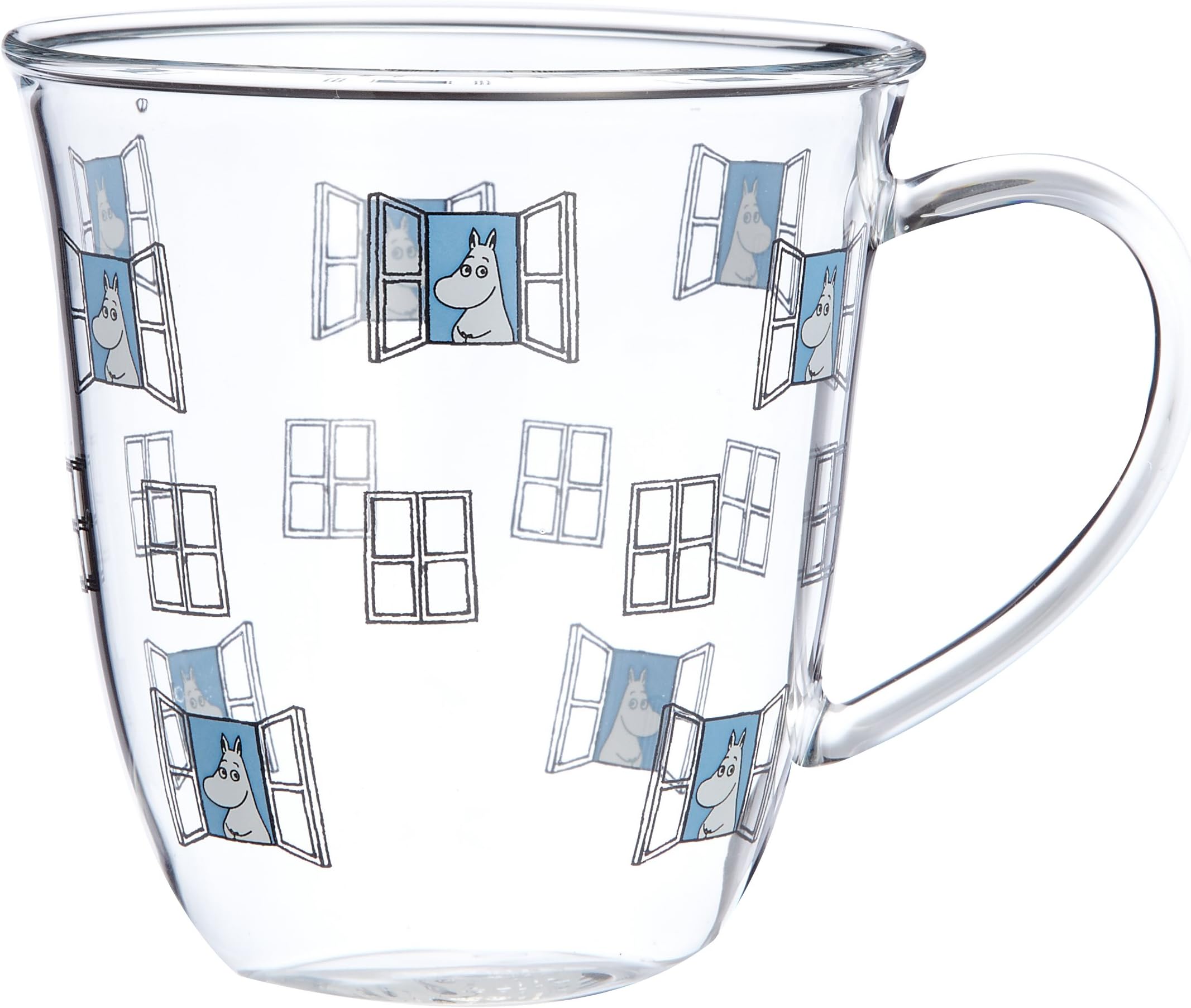 Moomin Valley Characters Moomin Heat Resistant Glass Mug Cup Made in Japan