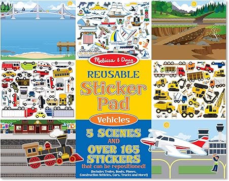 melissa and doug reusable sticker pad vehicles