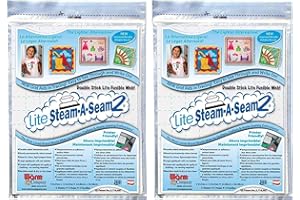 Warm Company Steam-A-Seam Lite 2 Double Stick Fusible Web 9"X12" Sheets 5/Pkg (2 Pack)