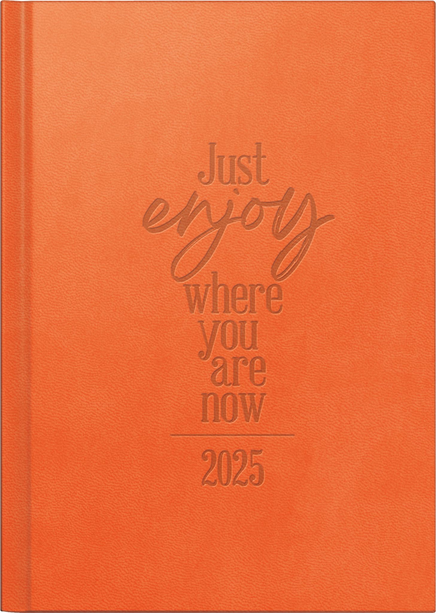 rido/idé Book Calendar Mod. futura 2 2025 "Just Enjoy" | A5, Faux Leather