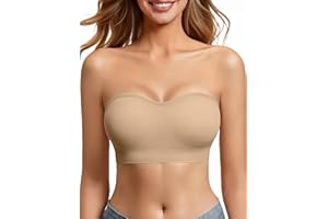 Avidlove Strapless Bras for Women Non-Slip Bandeau Bra Push Up Bralettes Seamless Wireless No Underwire Padded Tube Top Bra