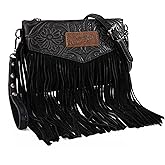 Wrangler Crossbody Small Purse for Women Wristlet Fringe Bag Western Purse