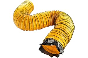 MOUNTO 25FT PVC Flexible Duct Hosing for Exhaust Fan (12inch w/o Bag)