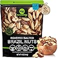 NUT CRAVINGS - Brazil Nuts Roasted & Salted - No Shell, Whole (16oz - 1 LB) Bulk Nuts Packed Fresh in Resealable Bag - Health