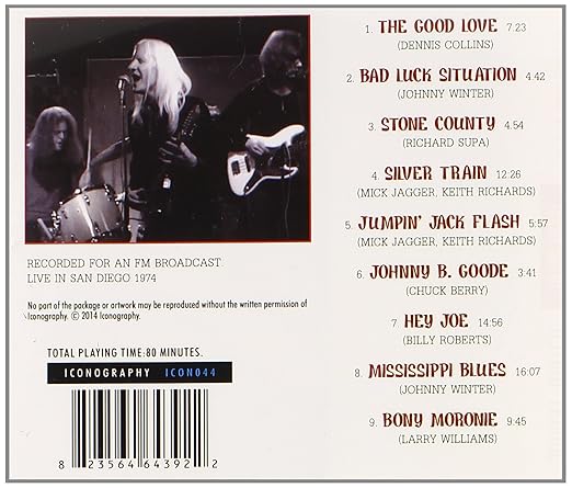 Johnny Winter Good Love In San Diego Amazon Com Music
