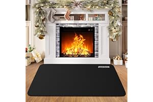 BTEDZSW Hearth Mat for Fireplaces Fire Resistant, Fireproof Fireplace Mat Hearth Area Rug, Fire Retardant Hearth Pad for Outdoor Grills, Fire Pits, Wood stoves - 41.5 x 23.5 inches