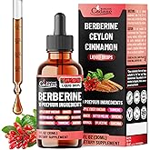 10in1 Berberine Liquid Drops – Heart Health Support with Ceylon Cinnamon, Bitter Melon, Turmeric, Ginseng, Gymnema Sylvestre, Garcinia, Apple Cider Vinegar & More - 1 FL Oz - 1 Month Supply