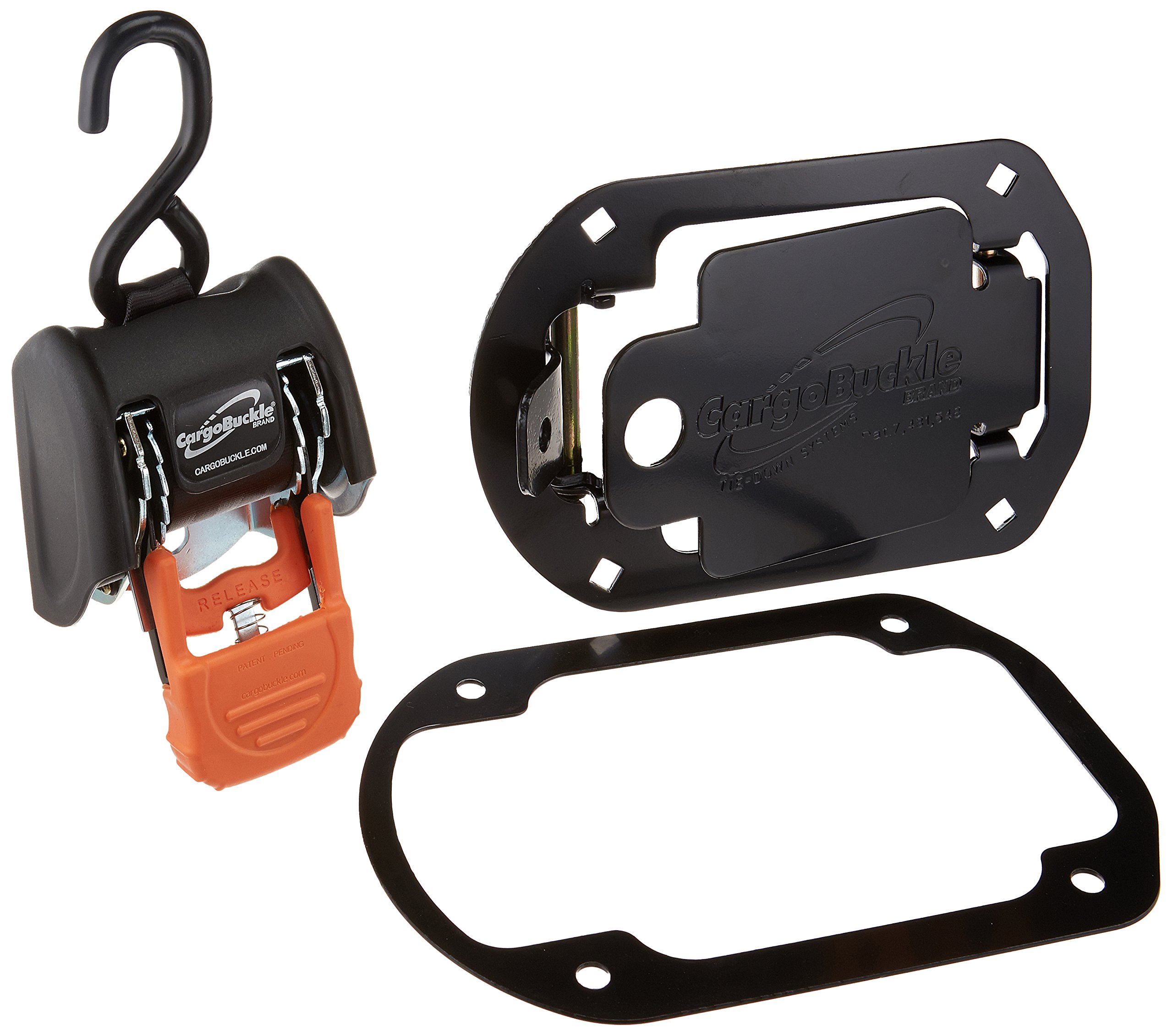CargoBuckleG3 Flush Mount Tie-Down Kit - Includes Heavy Duty Retractable Strap (3,500 lbs), Flush Mounts & Hardware, Pack of 1