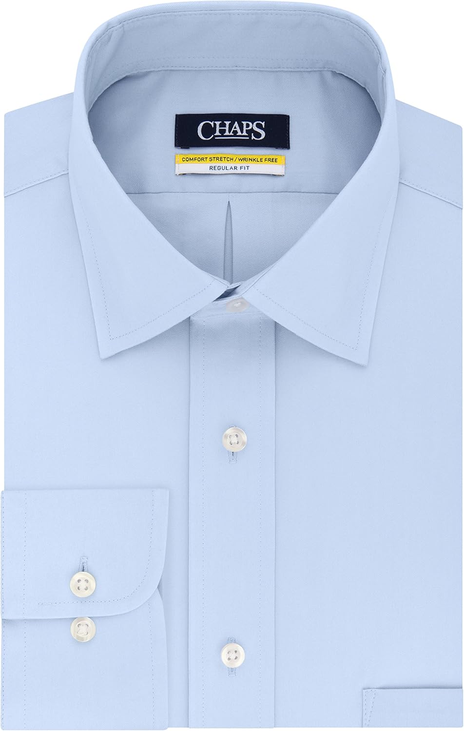 Chaps Men's Dress Shirt Regular Fit Stretch Solid at Amazon Men’s