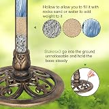 Bonnlo Bird Bath with Solar Fountain Antique Copper Finish 71cm Tall view 5