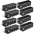 Copkim 8 Pack 4 Channel 3 Pin Multi Network XLR Cable Breakout 3 Pin XLR Male and Female Over RJ45 Ethercon Cable Multi Extender for Stage Lighting and Home Recording Studio Compatible