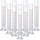 Copkim 10 Pcs Glass Graduated Cylinder Metric Scale