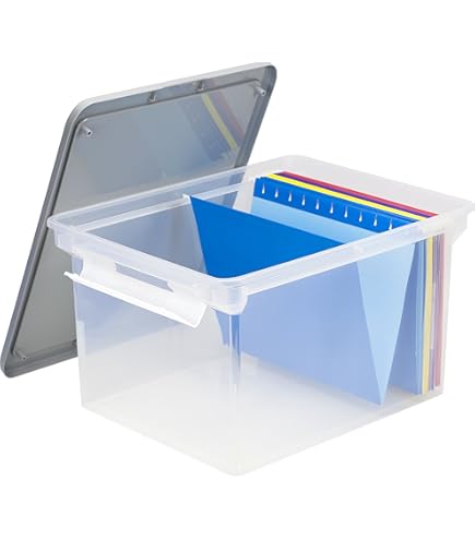 Amazon.com: Advantus Super Stacker File Box, Letter Size, Clear