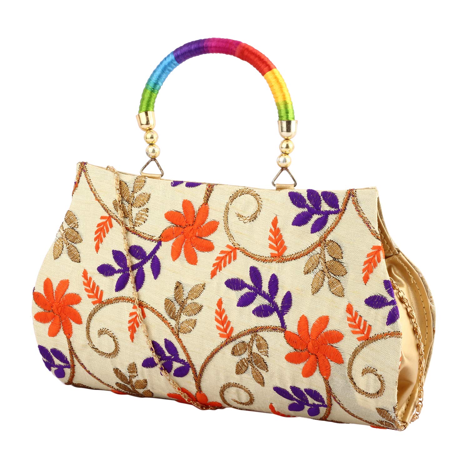 sontronix women's ethnic designer handcrafted party clutch