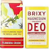 BRIXY Magnesium Deodorant with Ceramide & Niacinamide, Aluminum Free, Baking Soda Free, Plastic Free Packaging, Vegan and Certified Cruelty Free, Patent Pending