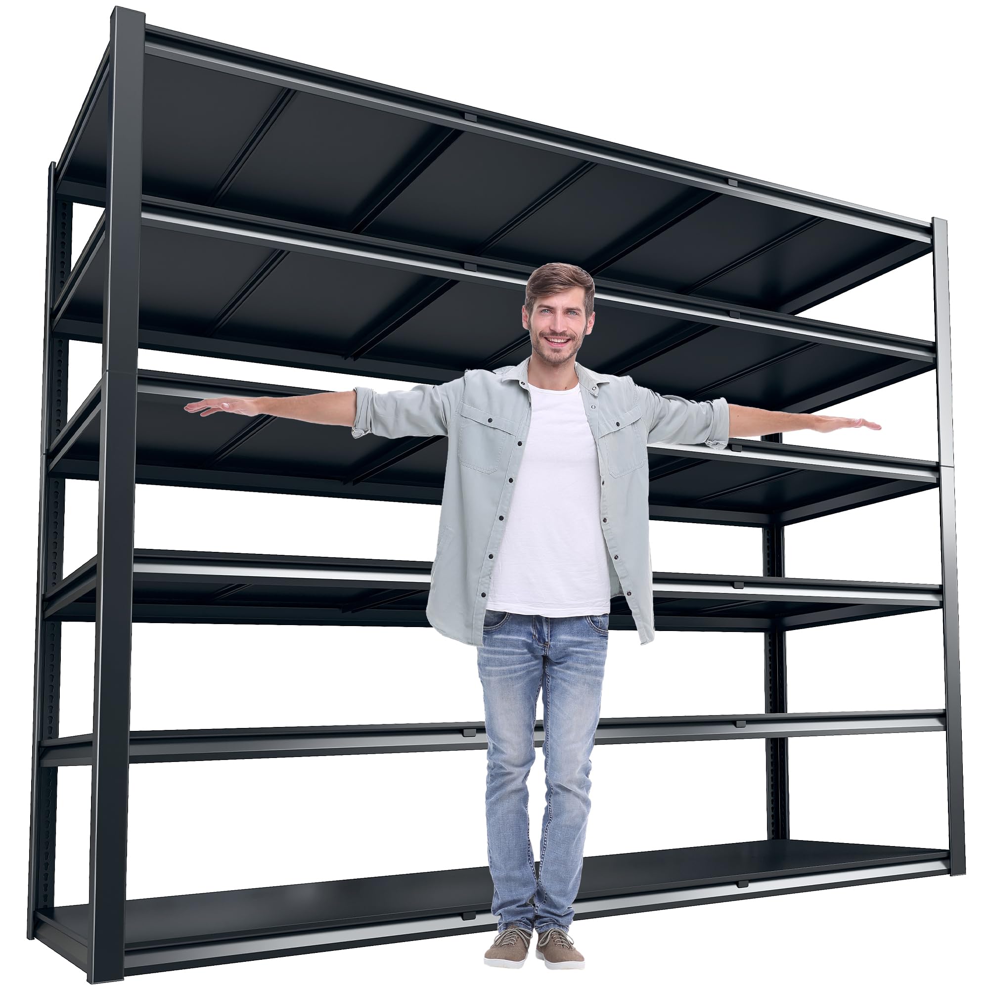 Photo 1 of ***PARTS ONLY***
REIBII 84“H Garage Shelving Heavy Duty Storage Shelves 3500 LBS Adjustable Metal Shelving Uints and Storage for Garage,Warehouse,School,Commercial,Business, 60 "W x 24 "D x 84 "H