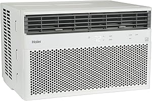 Haier Window Air Conditioner 10000 BTU, Wi-Fi Enabled, Energy-Efficient Cooling for Medium Rooms, 10K BTU Window AC Unit with Easy Install Kit, Control Using Remote or Smartphone App
