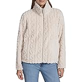 Andrew Marc womens Quilted Design Front Pockets Cable Knit Jacket