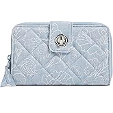 Cotton Turnlock Wallet With Rfid Protection