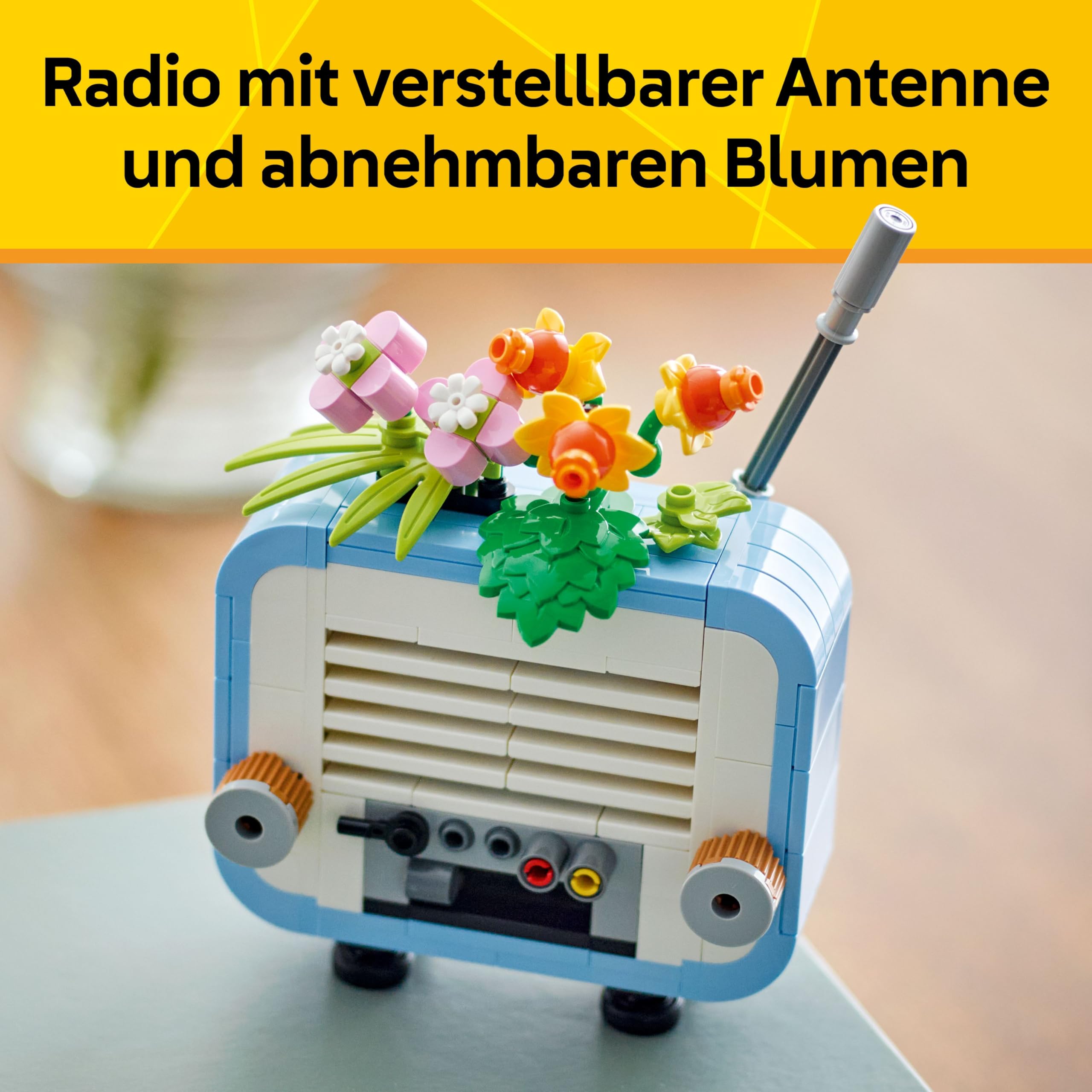 LEGO Creator 3in1 Record Player with Flowers Building Toy - Rebuilds Into a Radio Model or Microphone - Music Toys for 8+ Year Old Girls & Boys - Creative Gift Idea - 31172 6