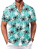 COOFANDY Men's Tropical Shirts Short Sleeve