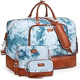 Travel Weekender Bag for Women, 21" Overnight Bag with Shoe Compartment 50L Large Travel Duffel Bag Carry On Tote for Weekend, Overnight, Business Trips, Water Resistant