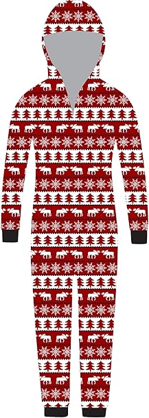 Weihnachtsmotive 100 /% Baumwolle F/&uuml;r Jungen und M/&auml;dchen Rentier Schneeflocke The PyjamaFactory Schlafanzug