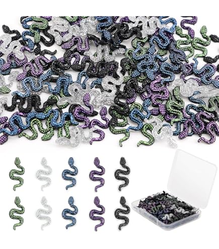 120 Serpenti In Miniatura In Resina 9 Colori: Piccole Statuette Finte Per Decorazioni Halloween, Giardini Fatati, Diorami E Craft Fai Da Te - 4