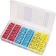 Amlits 160 PCS Fully Insulated Male & Female Spade Nylon Quick Disconnect Electrical Crimp Cold-Pressed Terminals Assortment Kit