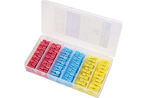 Amlits 160 PCS Fully Insulated Male & Female Spade Nylon Quick Disconnect Electrical Crimp Cold-Pressed Terminals Assortment Kit