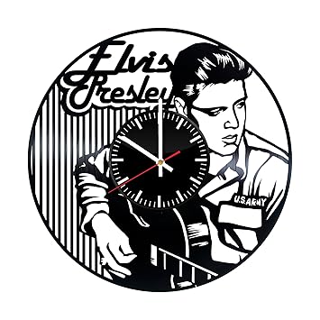 Amazon Com Elvis Presley Vinyl Clock Elvis Presley King Of Rock