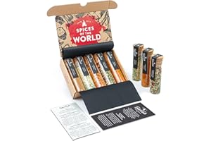 TIMBER TASTE® World Spice Gift Set - Collection of Gourmet International Spice Blends - World Seasonings Set for Men & Women - Birthday Gifting Ideas for Men - Dad Birthday Gifting Ideas