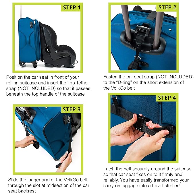 car seat rolling carrier