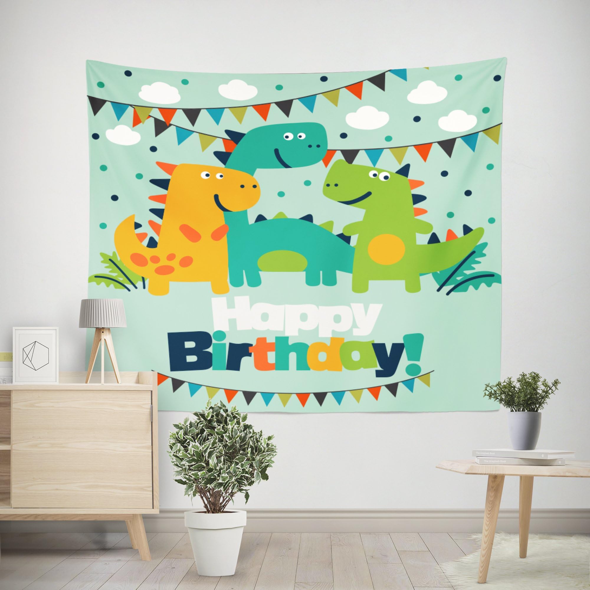 DPIST Dinosaur Photo Booth Backdrop For Pictures Birthday Party Studio Props-Also Can Be Used As Tapestry Home Wall Decoration