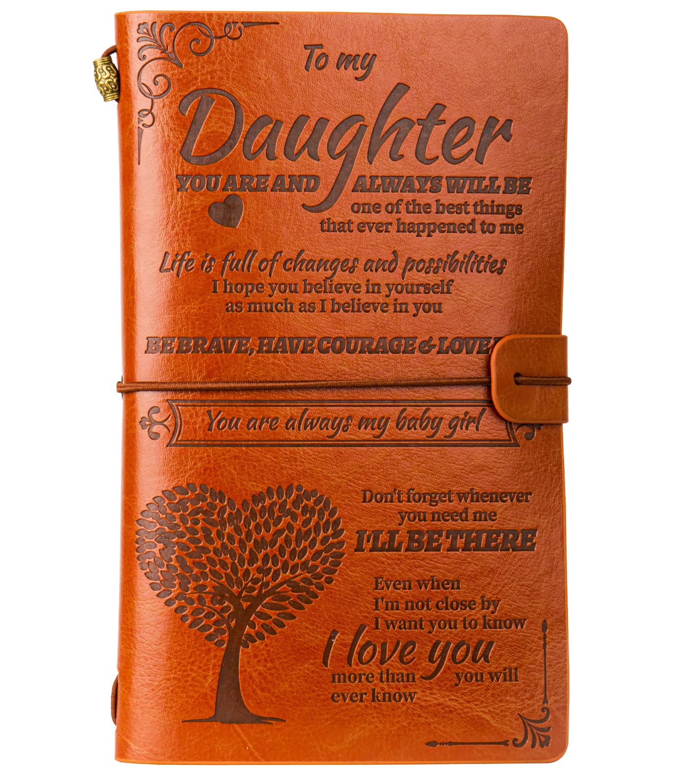 Photo 1 of JANARARY To My Daughter Gift Leather Journals from Mom or Dad, 140 Pages Writing Journals for Teens, Special Daughter Gift for Girl Birthday, Graduation, Thanksgiving, Christmas Gifts
