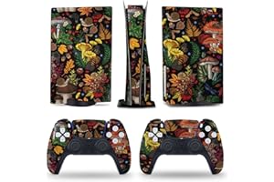 AoHanan Mushroom Honey and Snail 5 Skin Console and Controller Anime Vinyl Cover Sticker Full Set for 5 Disc Edition