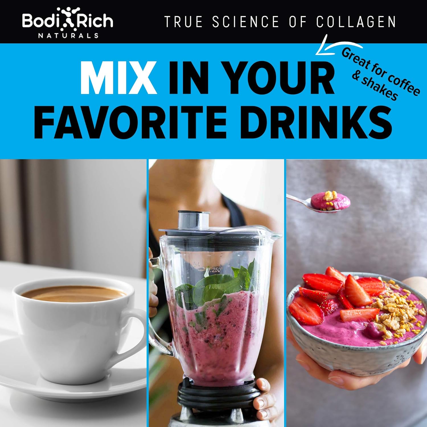 Collagen Powder - Enhanced Absorption Collagen Peptides Powder - Multi Collagen for Hair, Skin & Nails - Bovine Collagen Supplements - Hydrolyzed Collagen Powder for Bones, Muscles & Joints: Health & Personal Care