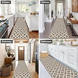 SHACOS Extra Long Hallway Runner Rug 60x300 cm Non Slip Brown view 3